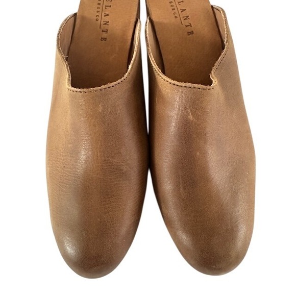 ADELANTE SHOECO Handmade Leather Block Heel Mules Slip On Shoes Size - 10 - Picture 10 of 10